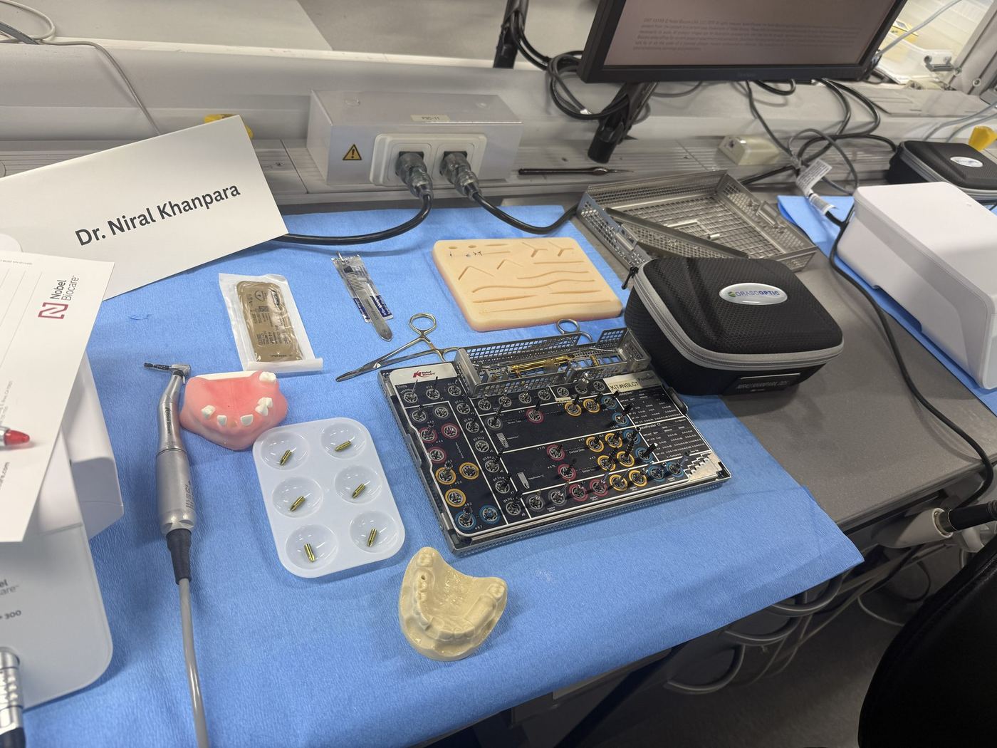 Nobel Biocare implant systems set up for hands-on training